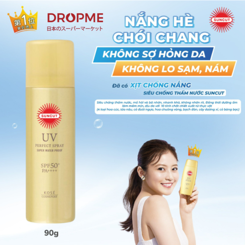 Xịt Chống Nắng Siêu Chống Thấm Nước Suncut Kosé Nhật Bản (Chai 90G)